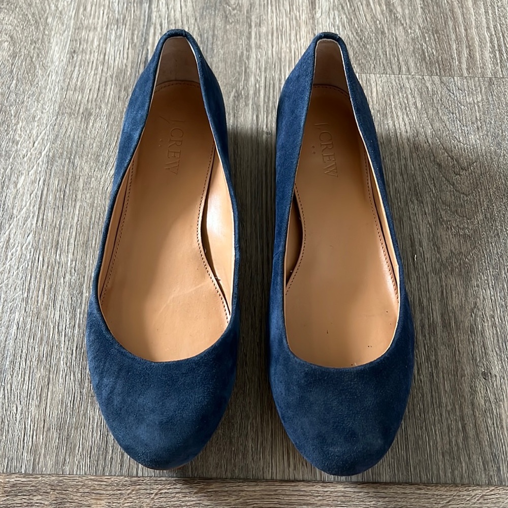 JCrew suede navy flats